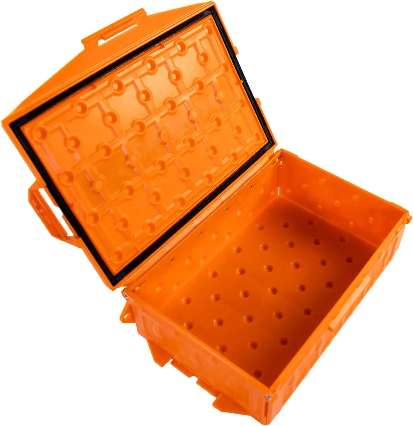 YakAttack TracPak Stackable Storage Box – YakAttack Orange | Kayak Fishing Gear Storage | Fits GearTrac & MightyMount | Kayak Accessories for Fishing Tackle & Tools | Compact 1 lb Weight