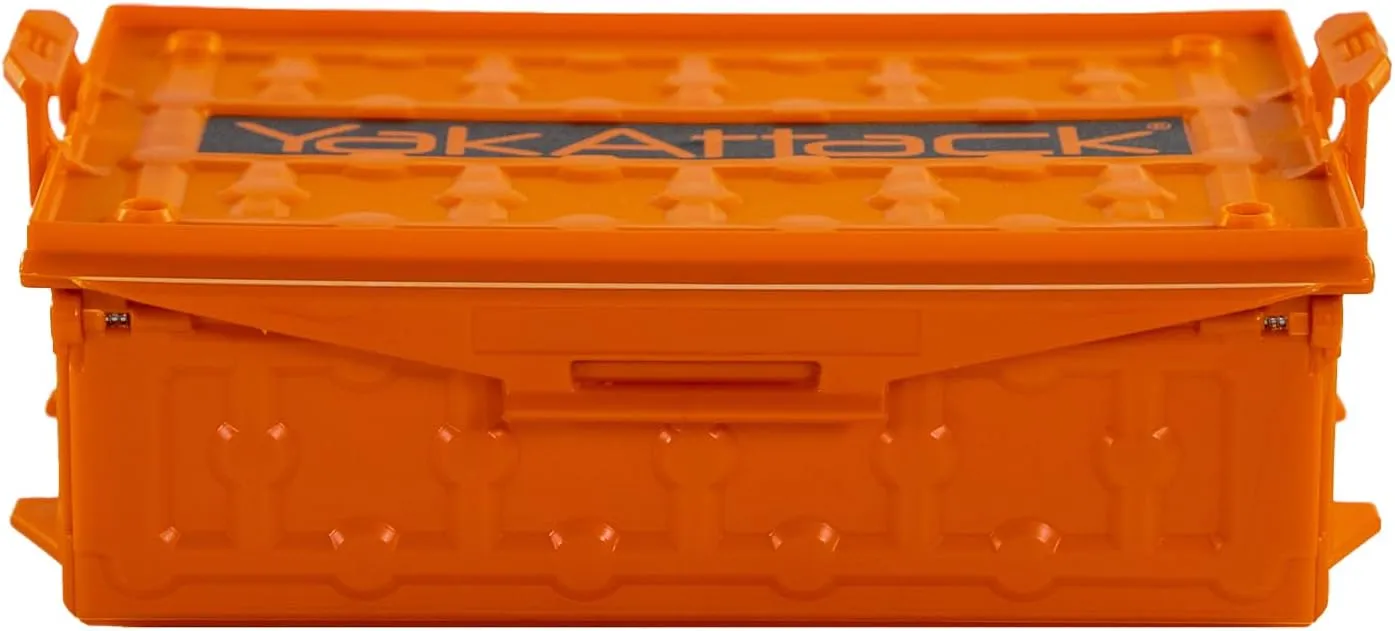 YakAttack TracPak Stackable Storage Box – YakAttack Orange | Kayak Fishing Gear Storage | Fits GearTrac & MightyMount | Kayak Accessories for Fishing Tackle & Tools | Compact 1 lb Weight