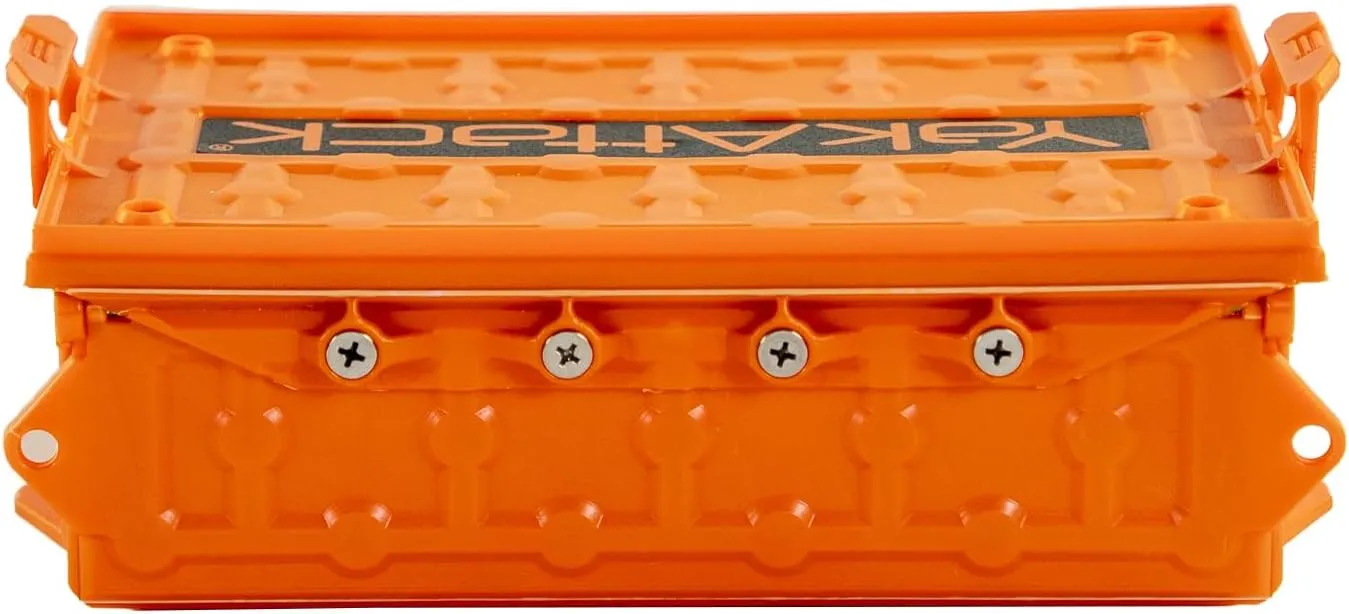 YakAttack TracPak Stackable Storage Box – YakAttack Orange | Kayak Fishing Gear Storage | Fits GearTrac & MightyMount | Kayak Accessories for Fishing Tackle & Tools | Compact 1 lb Weight