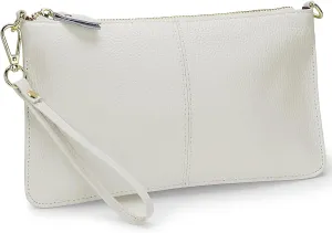 YALUXE Genuine Leather Wristlet Handbags Purses Cell Phone Pocket Clutch Wallet Crossbody Bags for Women