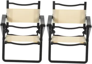 Yardwe 4sets Simulated Beach Chair Model Compact Miniature Chair for Dollhouse Decor and Collectibles 2pcs*4
