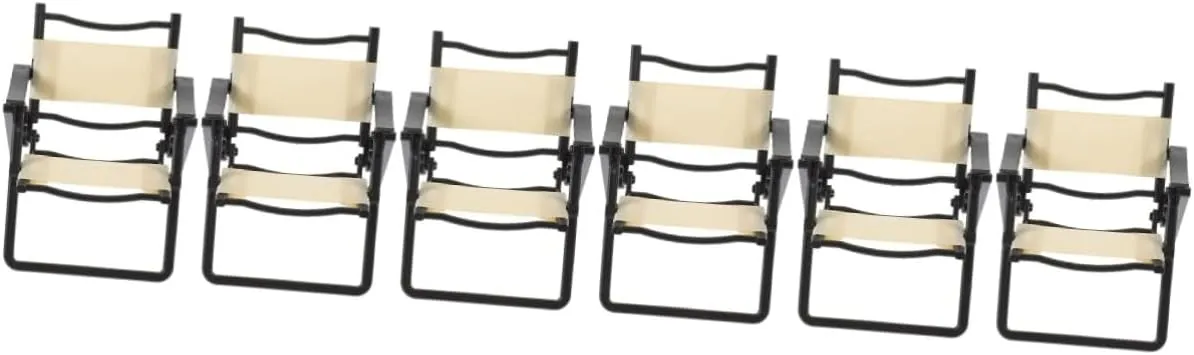 YARNOW 2sets 2pcs Miniature Beach Chair Foldable Doll House Accessories Vibrant Design for Outdoor Scenes and Beach Play Decor for Dollhouses 2pcs*2