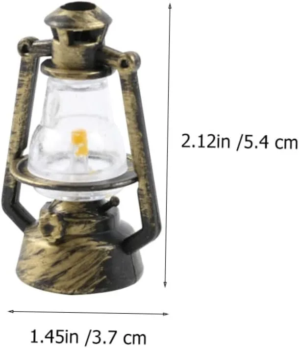 YARNOW 2sets Mini Doll House Kerosene Lights Retro Lanterns for Dollhouse Decor Accessories DIY Crafts and Miniature Home Decoration 10pcs*2