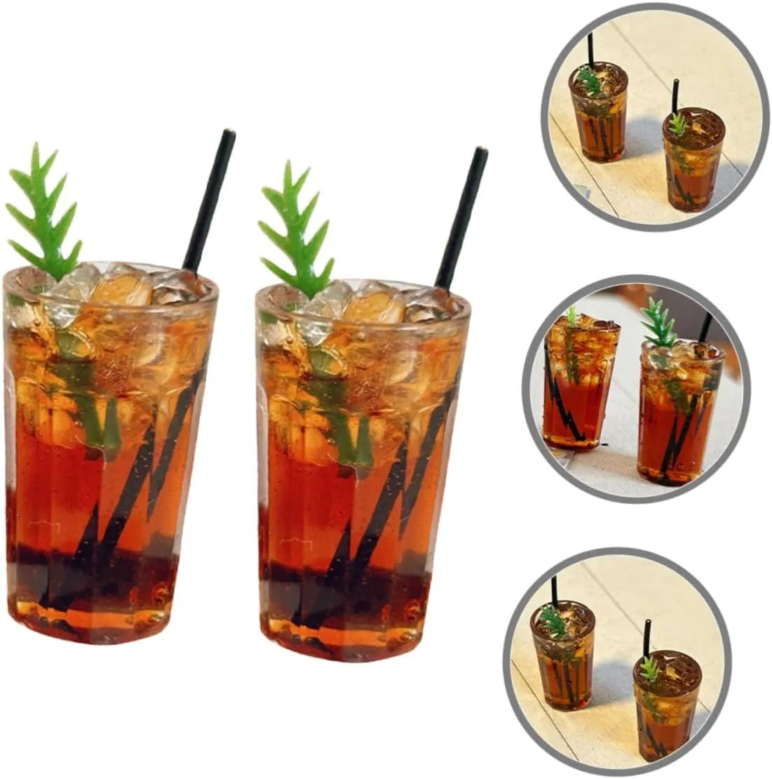 YARNOW 4sets Miniature Coffee Cup Models Dollhouse Accessories Tiny Drink Decorations for Lightweight Realistic Design Enhance Your Dollhouse Layout with Fun Details 2pcs*4