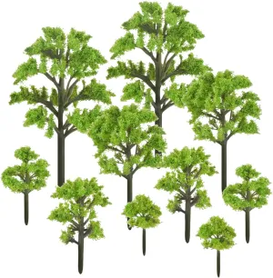 Yetaha 20 Pcs Model Trees Miniature Tree, Fairy Garden Plant Ornament Model Train Scenery Architecture Green Tree Model for Micro Landscape DIY Craft Home Decoration