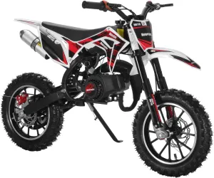YOXIER 50cc Kids Dirt Bike,New Upgraded 2-Stroke Off-Road Mini Bike with Front & Rear Disc Brake,Max Load 330 Lbs,Gas Power Dirt Bikes for Kids 8-14,Mini Dirt Bike with Max Speed 40km/H Black