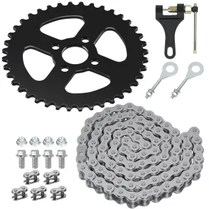 YOXUFA 40 Tooth Sprocket 420 Chain with Rear Drive Chain 90 Links Replacement for Coleman Mini Bike CT200U BT200X CT200U-EX Baja Warrior TrailMaster MB200 Axis M200 Predator 212 196cc 200cc 6.5hp Part