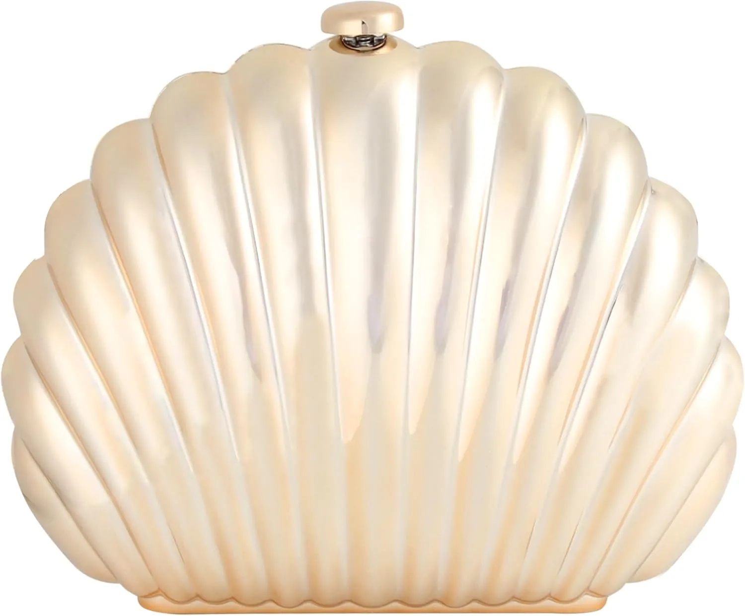 ZLM BAG US Glitter Seashell Evening Clutch Purse Mini Chain Crossbody Bag Pu Leather Shell Pearl Shoulder Bag