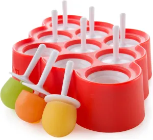 ZOKU - Mini Pop Molds, 9 Miniature Popsicle Molds With Sticks and Drip Guards, Easy-Release BPA-free Silicone