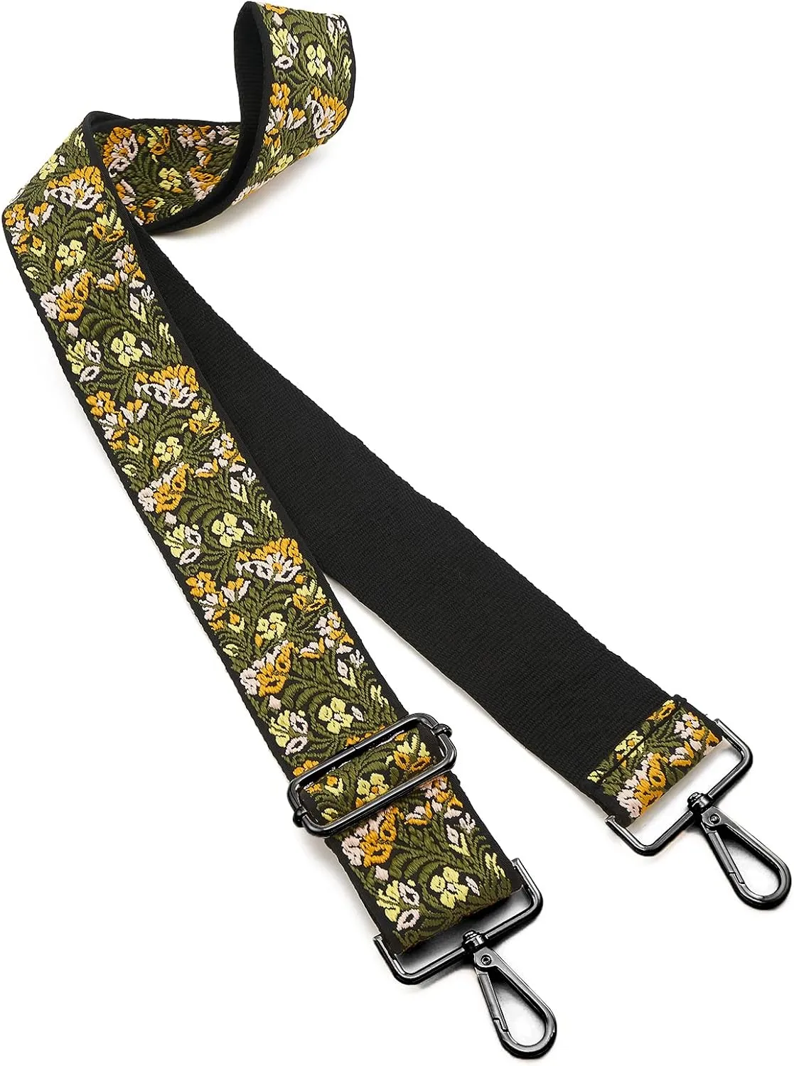 ZOOEASS Nickel Buckles Wide Shoulder Strap Adjustable Replacement Belt Gun Buckles Guitar Style Crossbody Bag Strap