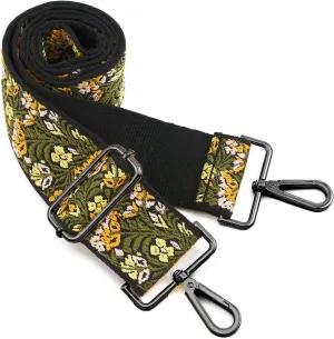 ZOOEASS Nickel Buckles Wide Shoulder Strap Adjustable Replacement Belt Gun Buckles Guitar Style Crossbody Bag Strap