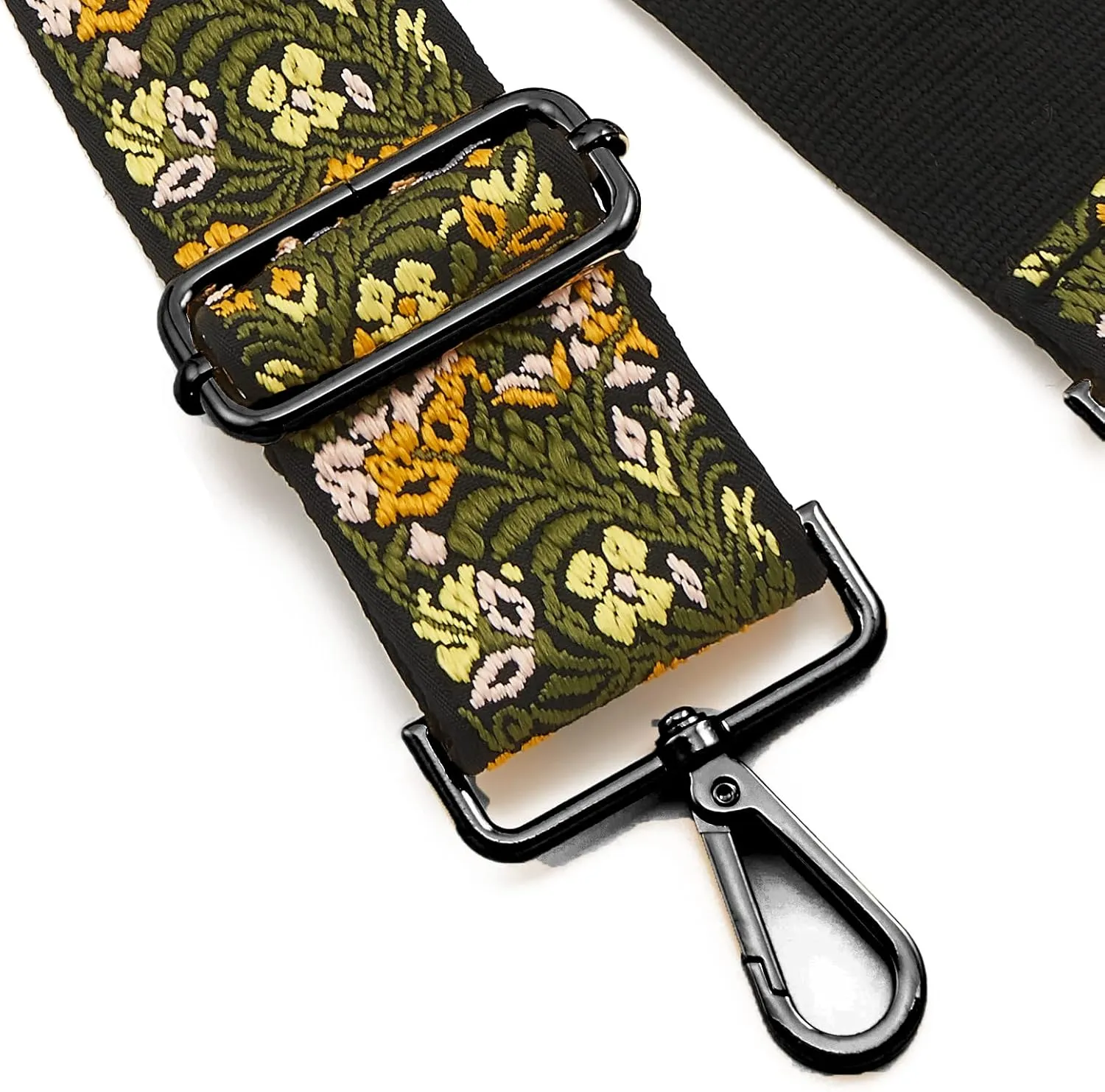 ZOOEASS Nickel Buckles Wide Shoulder Strap Adjustable Replacement Belt Gun Buckles Guitar Style Crossbody Bag Strap